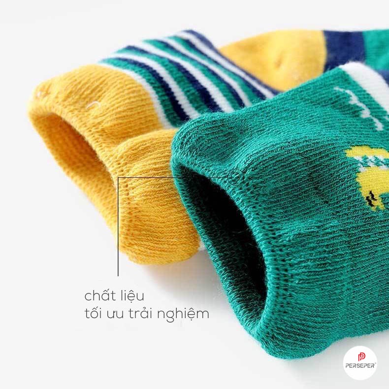 Tất cho bé gái trai kiểu dáng đáng yêu, sét tất vớ trẻ em chất liệu vải Hàn thoáng mát- Cherry Shop