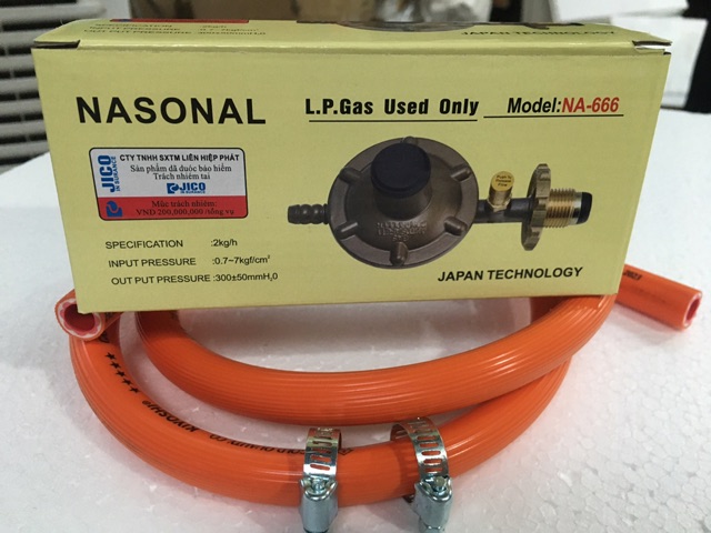 Bộ van dây điều áp ngắt gas tự động Nasonal NA-555