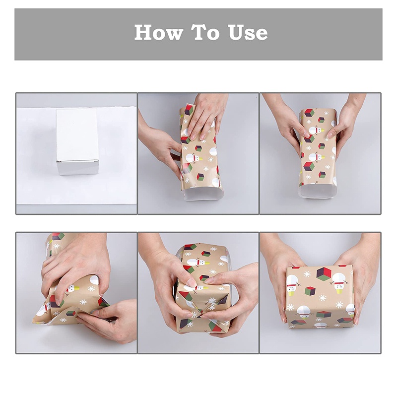Set 12 Tờ Giấy Gói Quà Giáng Sinh / Sinh Nhật / Tiệc Tùng