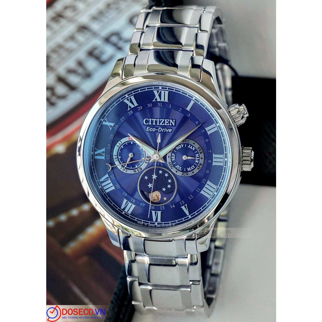 Đồng hồ nam CITIZEN ECO-DRIVE MOONPHASE AP1050-81L