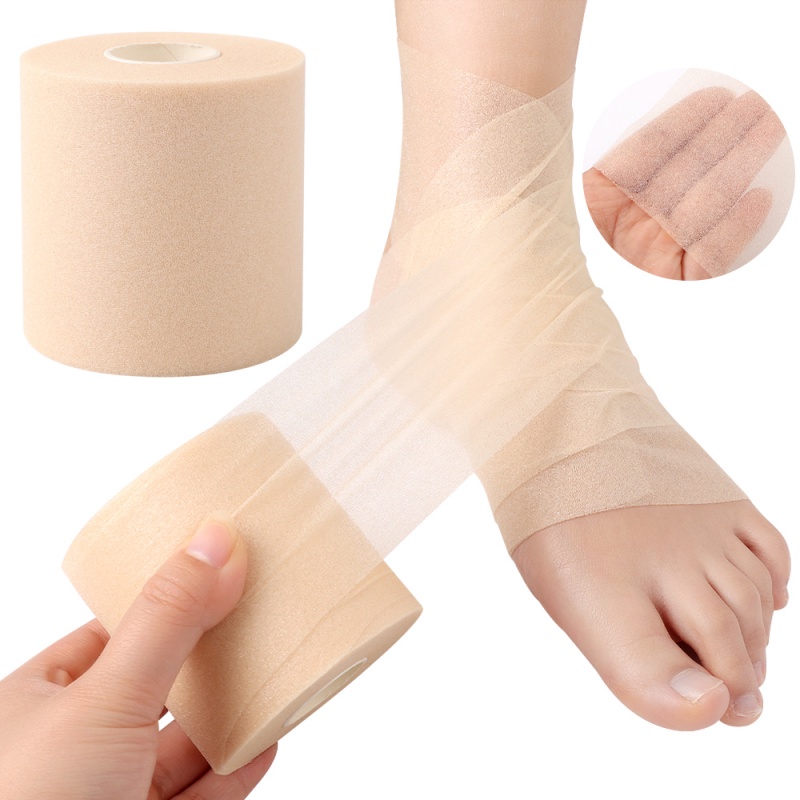 1 Cuộn Băng Quấn Đầu Gối / Khuỷu Tay Bằng Xốp Cotton Tự Dính Co Giãn Dành Cho Thể Thao