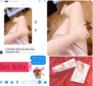 Combo tắm trắng và kem body Enny