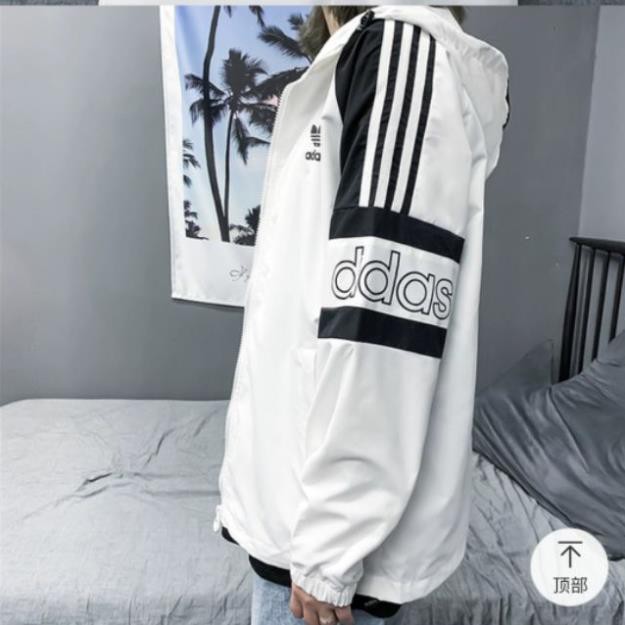 Áo khoác dù form rộng  nữ in adidas siêu cá tính, unisex form rộng, ulzang_ áo khoác.AK5 size m