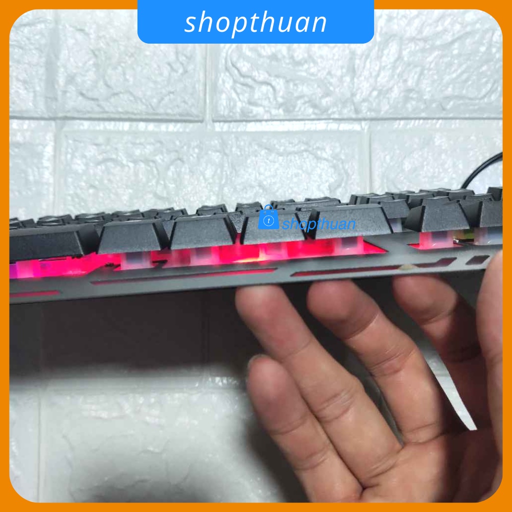 Bàn phím có dây Bosston K380 có leb nền chuyển màu giả cơ , USB có dây