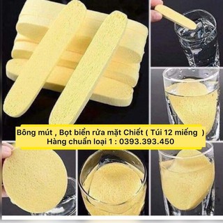 [ HÀNG CHUẨN LOẠI 1 ] Bông mút, bọt biển rửa mặt chiết ( túi 12 miếng)