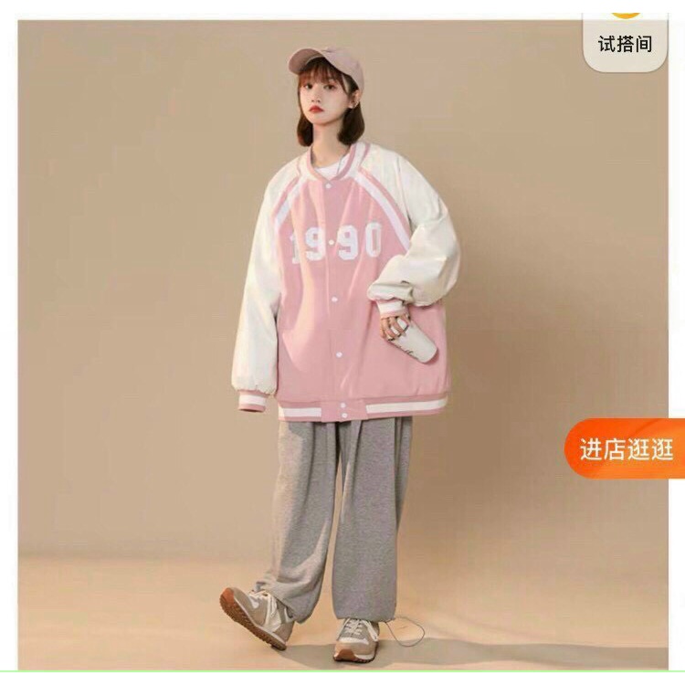 ÁO KHOÁC BOMBER NỮ FOM RỘNG PHỦ MÔNG  THỜI TRANG 1990