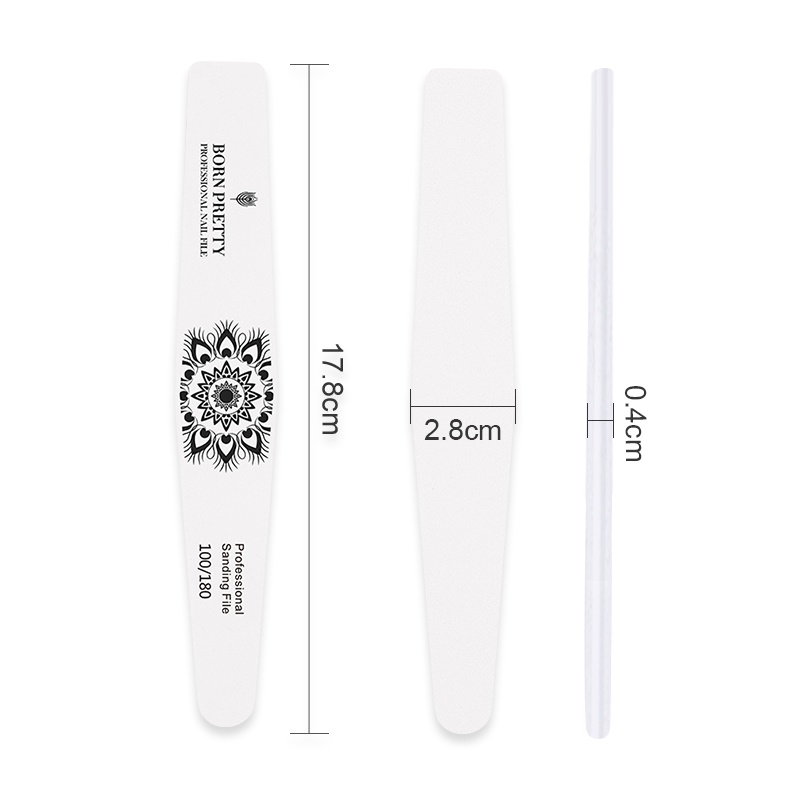 Dụng cụ dũa móng tay Born Pretty màu hồng lam trắng