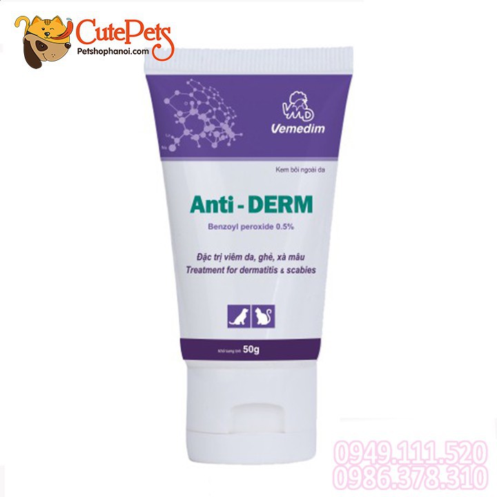 Kem bôi đặc trị viêm da, ghẻ, xà mâu ANTI-DERM 40G- sieuthithucung