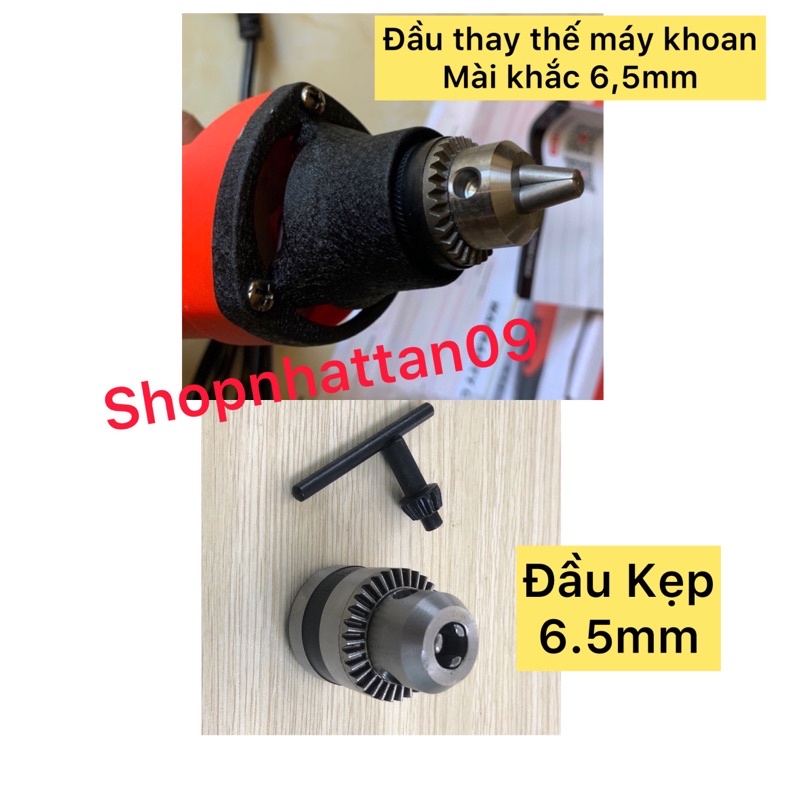 Măng Ranh đầu máy khoan các cỡ từ 6.5mm Thay thế cho máy khoan mài khắc 6,5mm