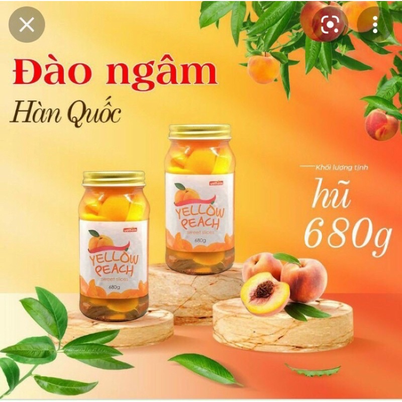 Đào ngâm Nongwoo Hàn Quốc (680g)