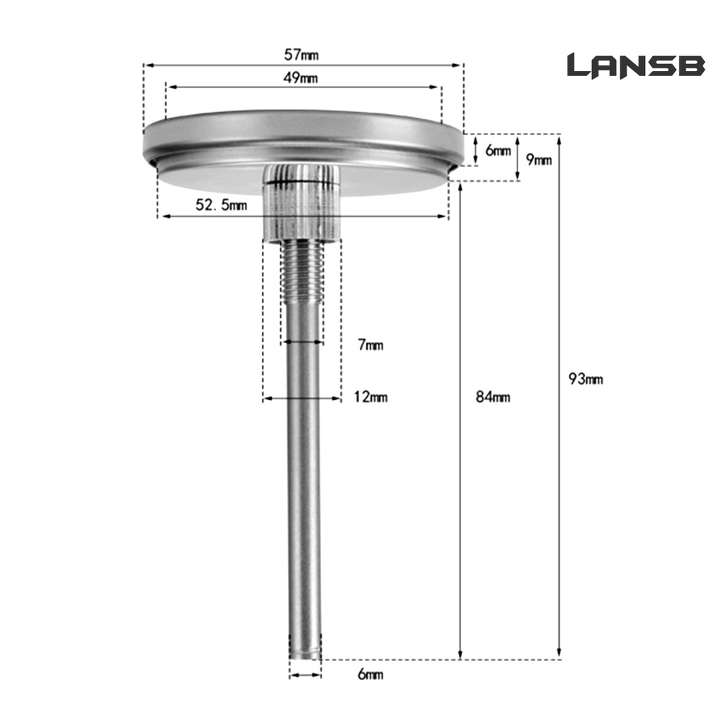 Nhiệt Kế Phát Quang Đo Nhiệt Độ Lò Nướng Bbq