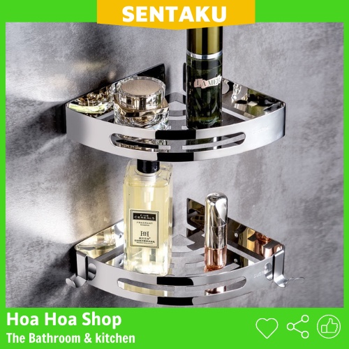 Khay vuông kệ đồ phòng tắm bằng thép không gỉ INOX 304 bảo đảm  bao tess sản phẩm - Sentaku