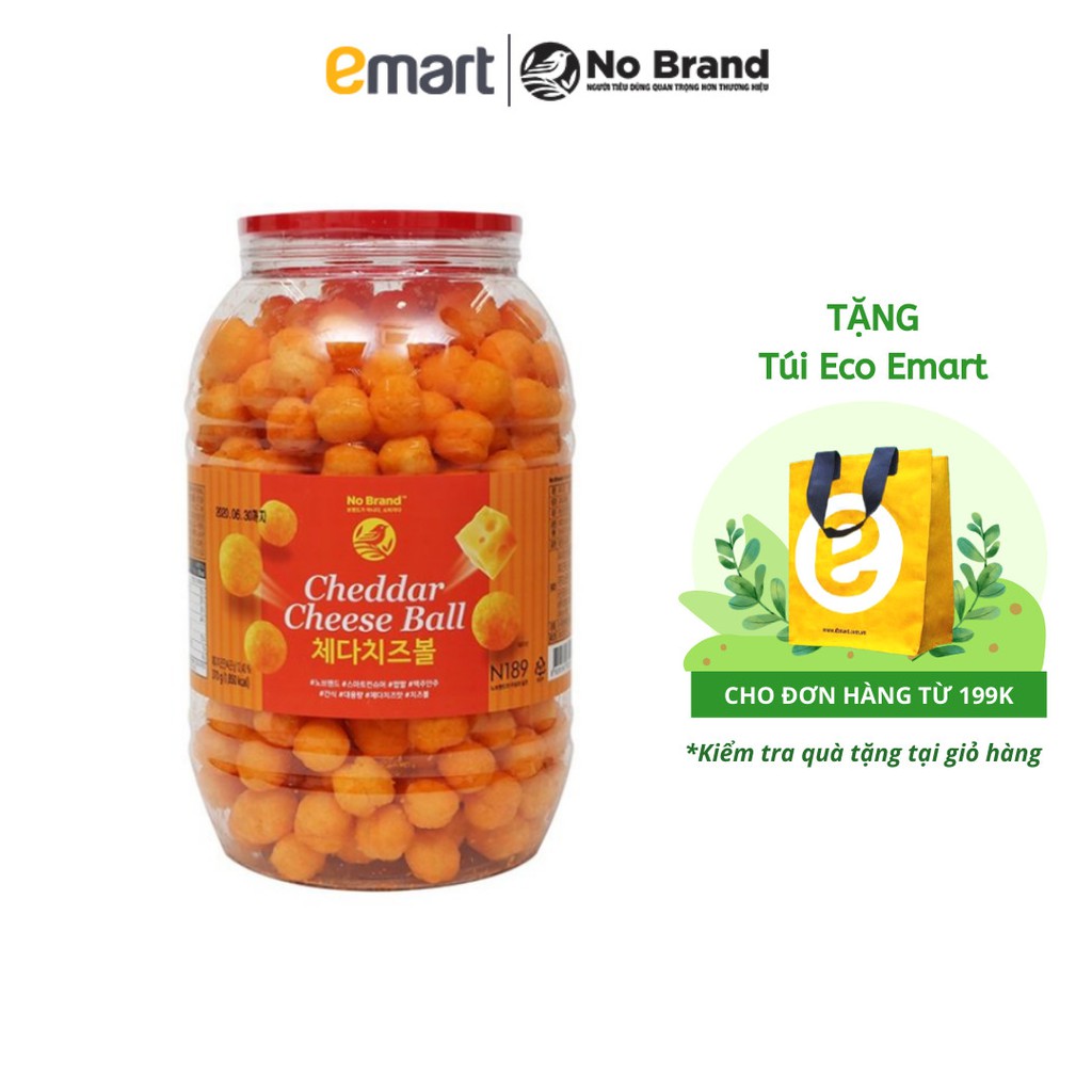 Snack Phô Mai Viên Size Jumbo Cheddar Cheese Ball No Brand 370g - Emart VN