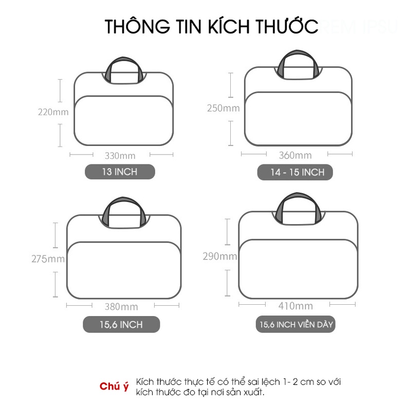 Túi chống sốc laptop có quai xách Gu Bag, nhiều ngăn, đệm dày, lót nhung, phù hợp nhiều dòng laptop