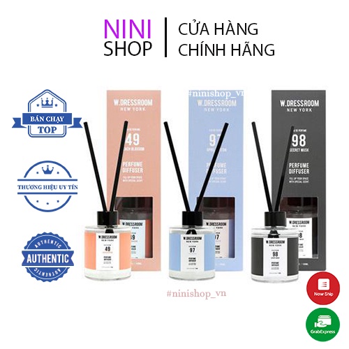 Tán hương W.Dressroom Perfume Diffuser No. 97,61,49,41,34,12 120ml