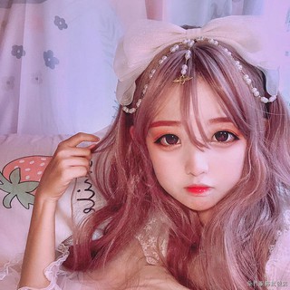 Băng đô cài tóc đính nơ xinh xắn phong cách lolita