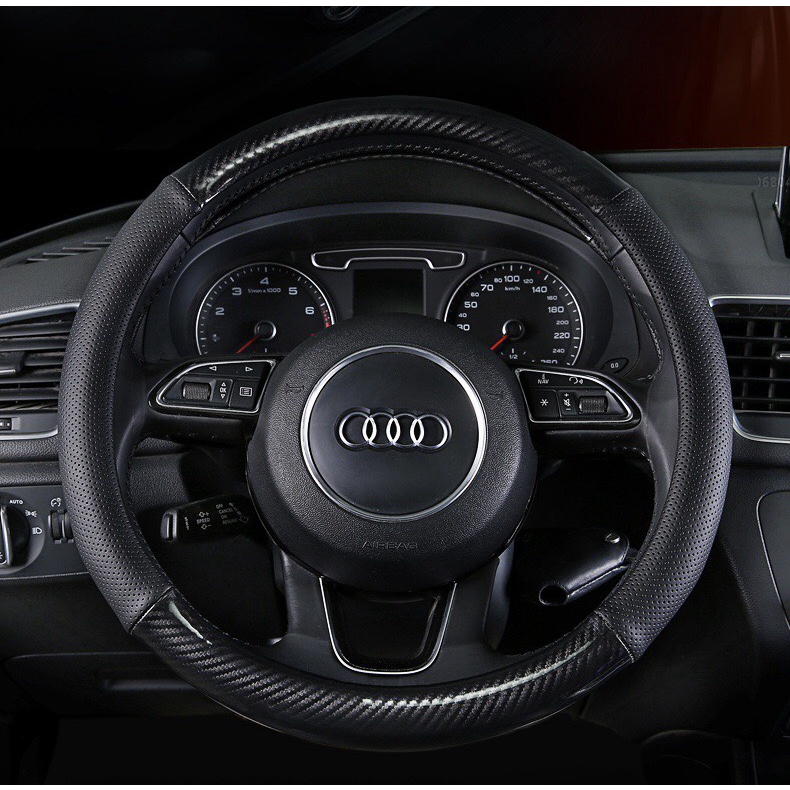 Bao Vô Lăng Da Phối Màu Carbon