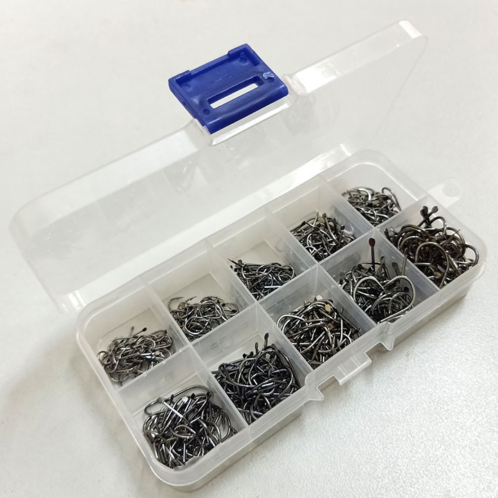 Hộp 500 Lưỡi Câu Thép Carbon Từ Số 3 Đến 13