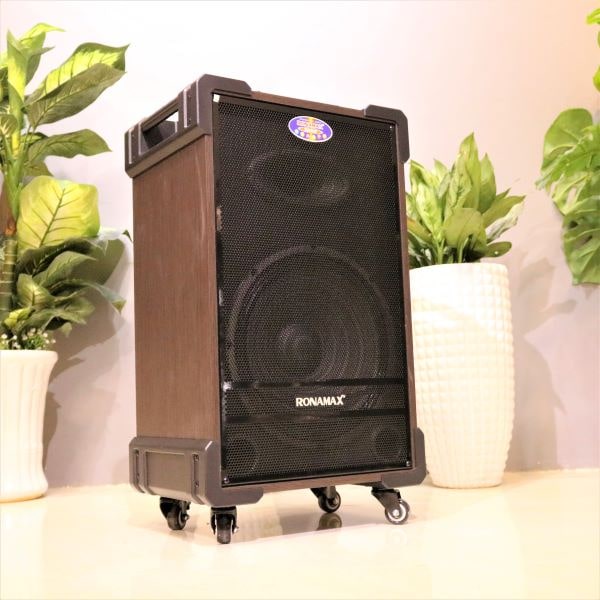 Loa kéo RONAMAX MT 12 - Loa karaoke di động - loa kẹo kéo tặng kèm 2 micro không dây