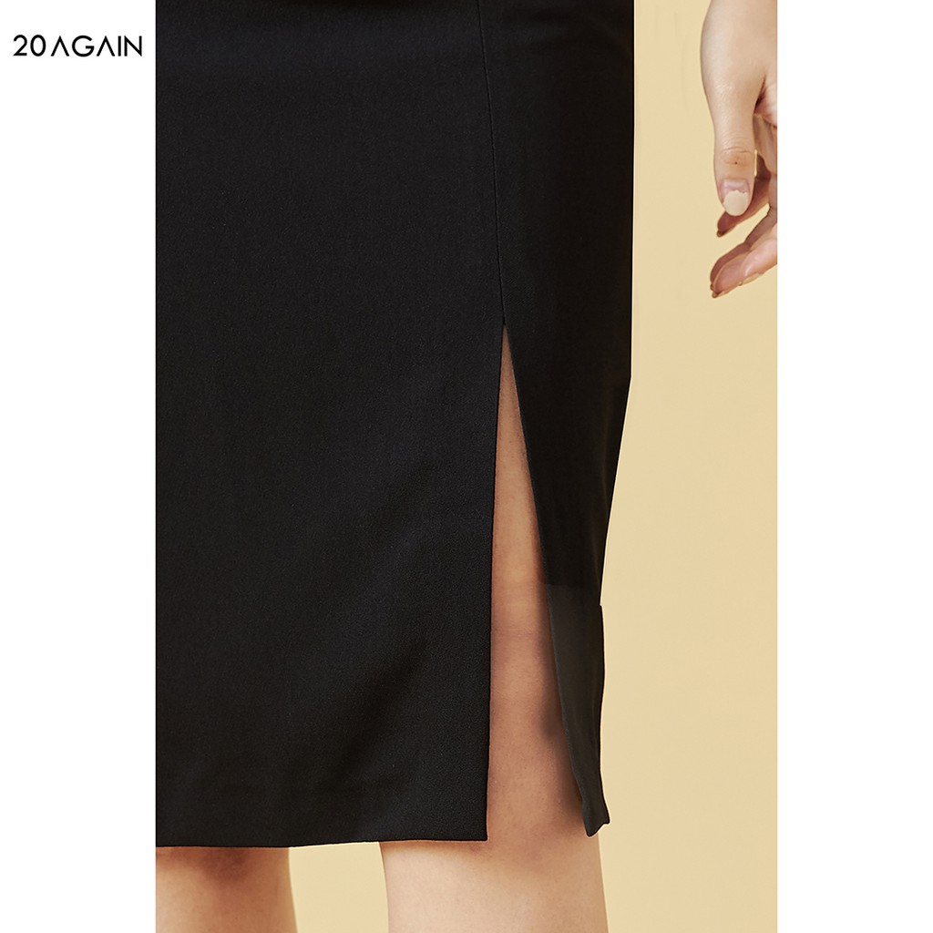 Chân váy bút chì dáng dài 20AGAIN, thiết kế basic xẻ 1 bên, tôn dáng JBA1222 | BigBuy360 - bigbuy360.vn