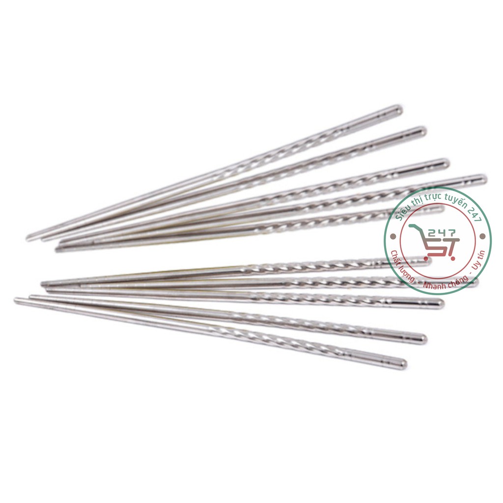 Đũa inox - vỉ 5 đôi đũa