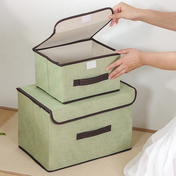 Hộp vải đựng đồ, đựng quần áo, đồ lót gấp gọn - Thùng đựng đa năng có nắp đậy