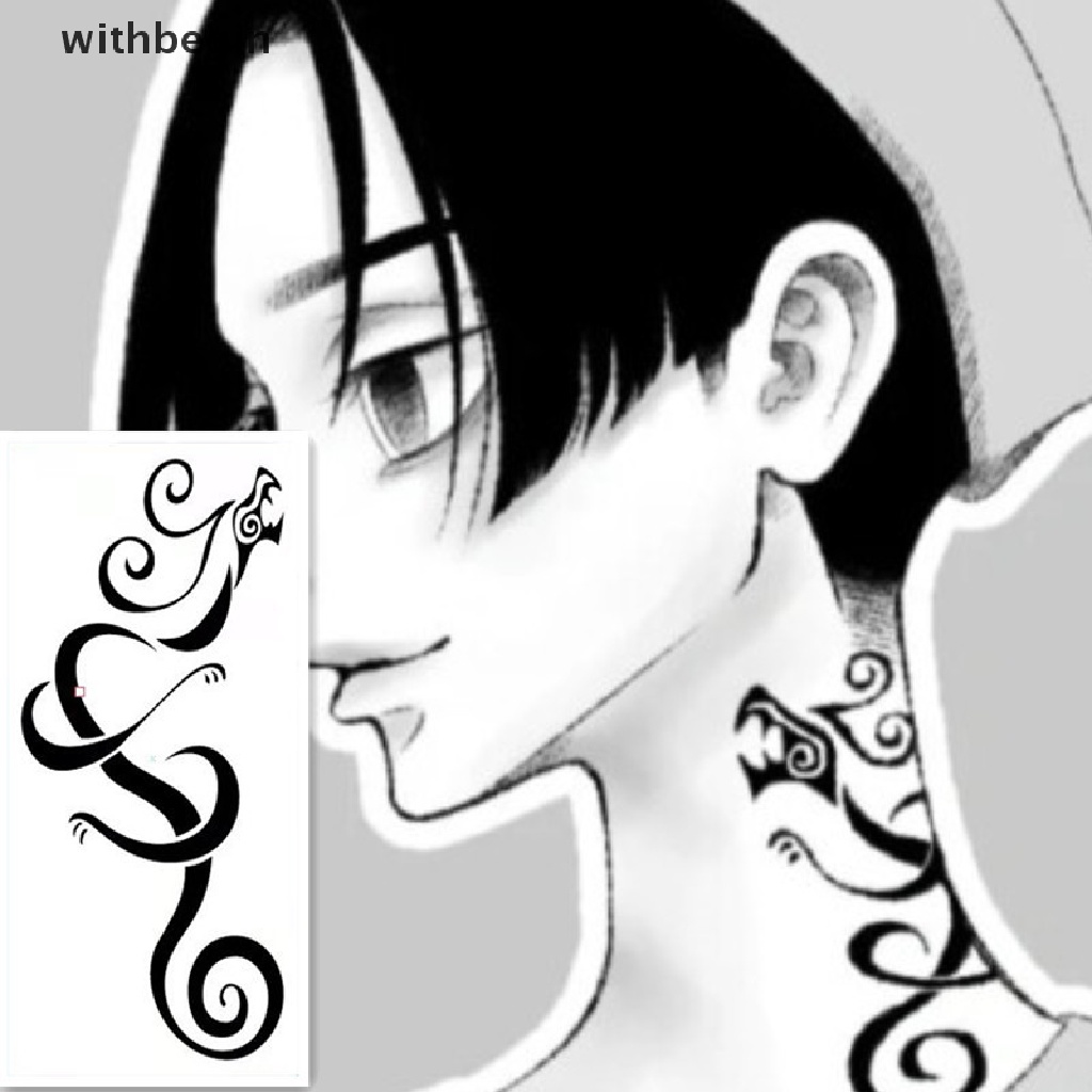 【WIT】 Anime Tokyo Revengers Tattoo Cosplay Sticker Waterproof Temporary Tattoo Sticker .