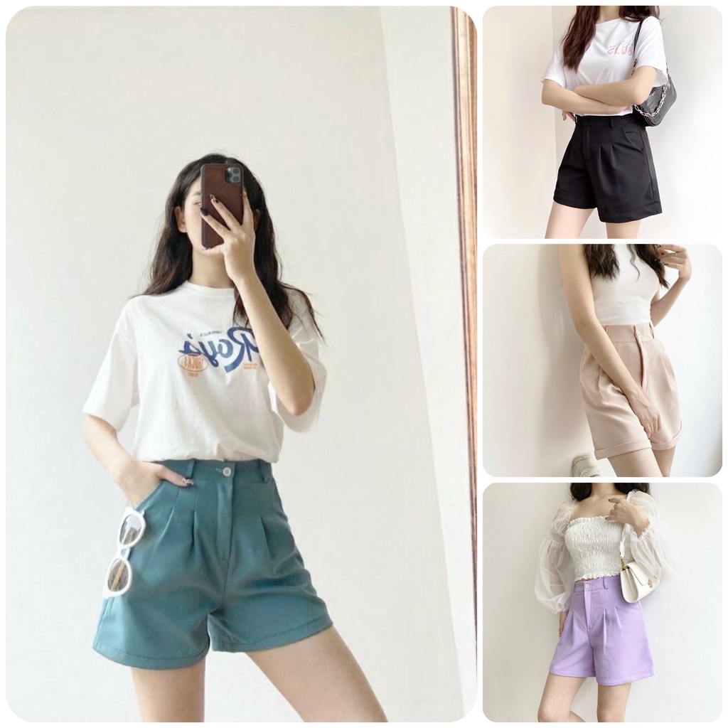 Quần short nữ quần đùi mặc nhà đi chơi đi ngủ chất tuyết mưa mềm mịn