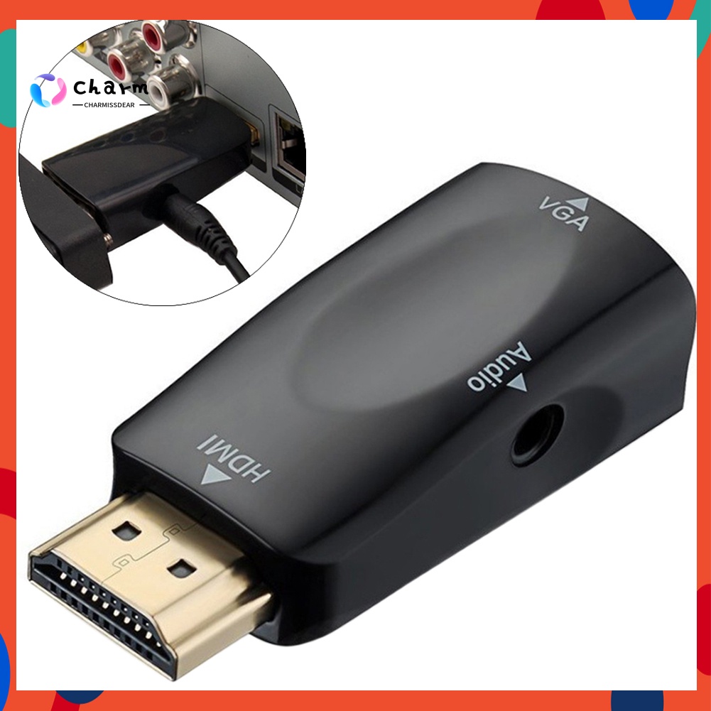 Bộ Chuyển Đổi Hd 1080p Hdmi-Compatible Sang Vga Kèm Cáp Âm Thanh Cho Pc X-Box