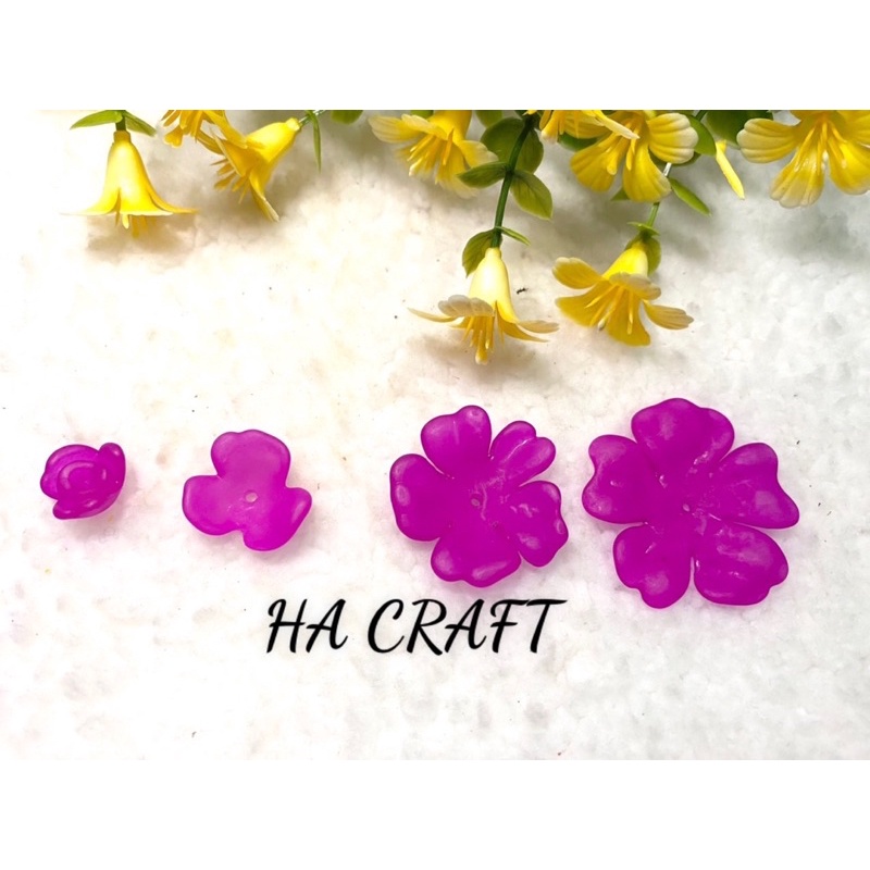 Set 1 bông hoa khối 4 lớp làm hoa trang trí nhà cửa