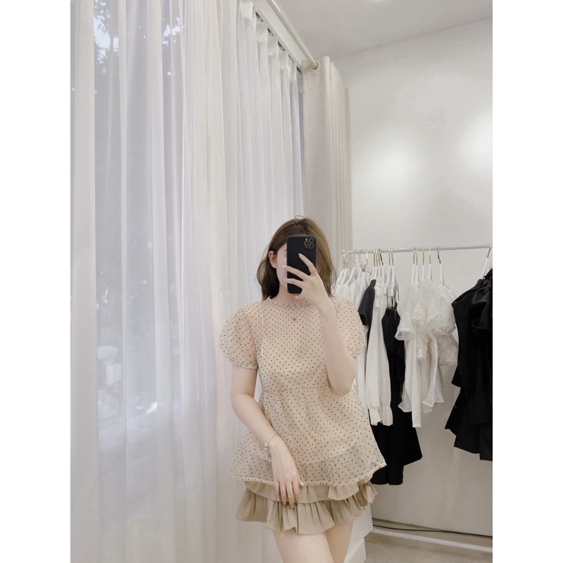 áo babydoll voan chấm bi (2 màu)
