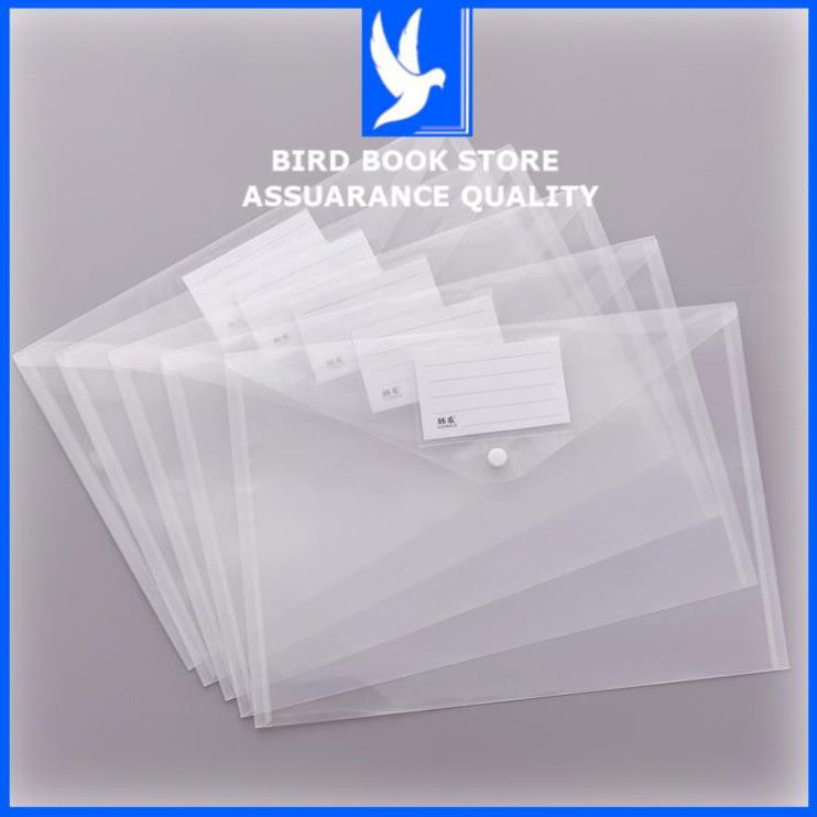 Túi đựng tài liệu trong suốt A4 kèm tag 𝑭𝒓𝒆𝒆𝒔𝒉𝒊𝒑 Bird Book