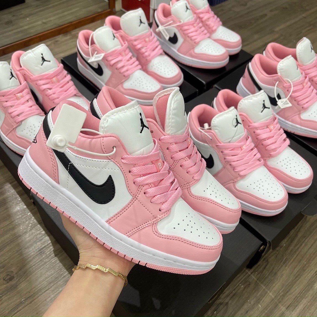 Giày thể thao jordan low hồng trắng cổ thấp nữ dễ phối đồ Hót Trend 2022 Full box bill+Tặng dây