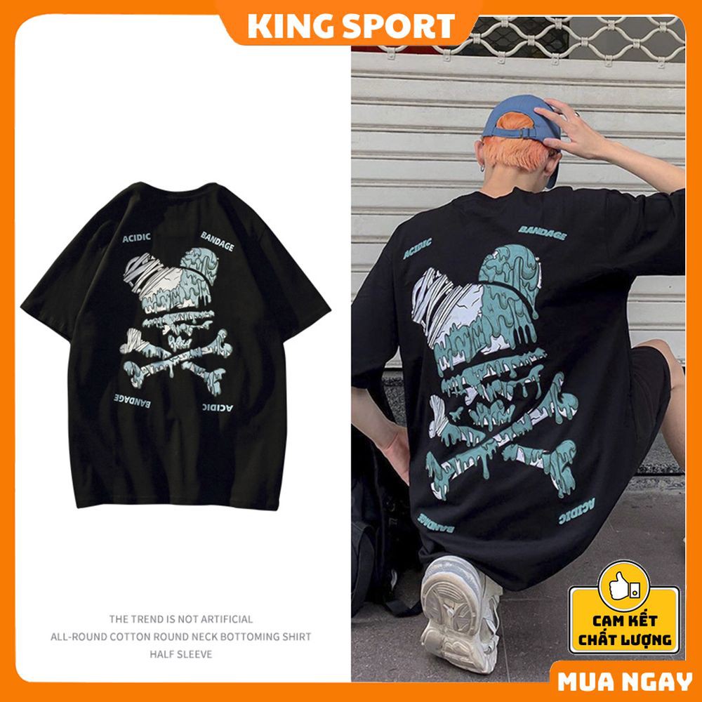 Áo thun tay lỡ nam nữ ACIDIC form rộng unisex vải thun mềm mịn thoáng mát oversized phong cách hàn quốc KING SPORT