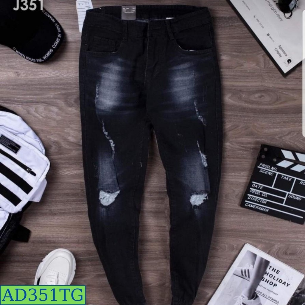 Quần Jean Nam Chất Bò AD351TG Đen JOGGER Mẫu Mới Trẻ Trung | BigBuy360 - bigbuy360.vn