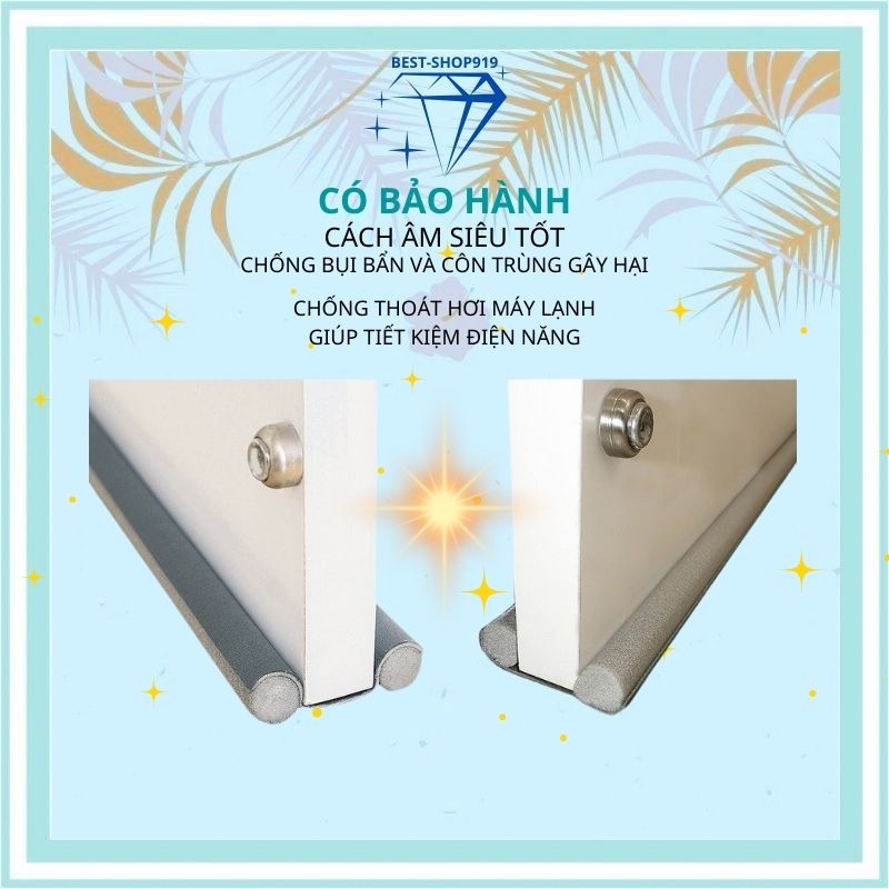 Thanh Nẹp Xốp Chặn Khe Cửa Ron Đệm Cửa Chống Ồn Chống Thoát Hơi Máy Lạnh Chống Bụi Ngăn Côn Trùng