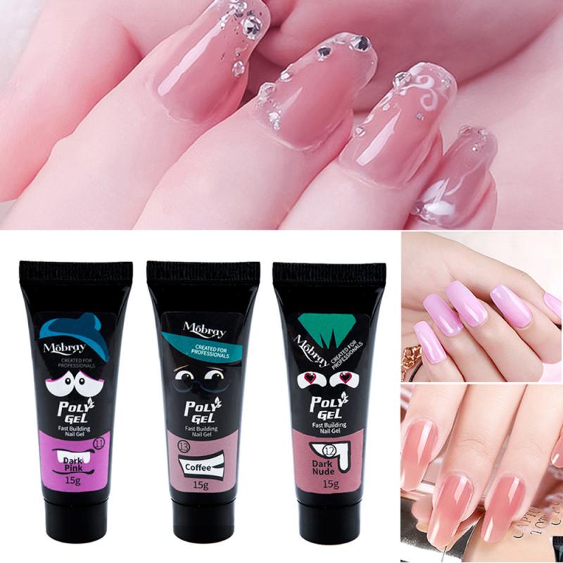 GEEYGEL Công ty Poly Gel Acroleil Art UV Builder Gel Nail Màu móng tay Ba Lan Đuôi Dấu xóa tứ phân 15ml