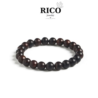 Vòng tay phong thủy gỗ mun hoa tự nhiên mùi thơm nhẹ bình an may mắn - phong thủy rico