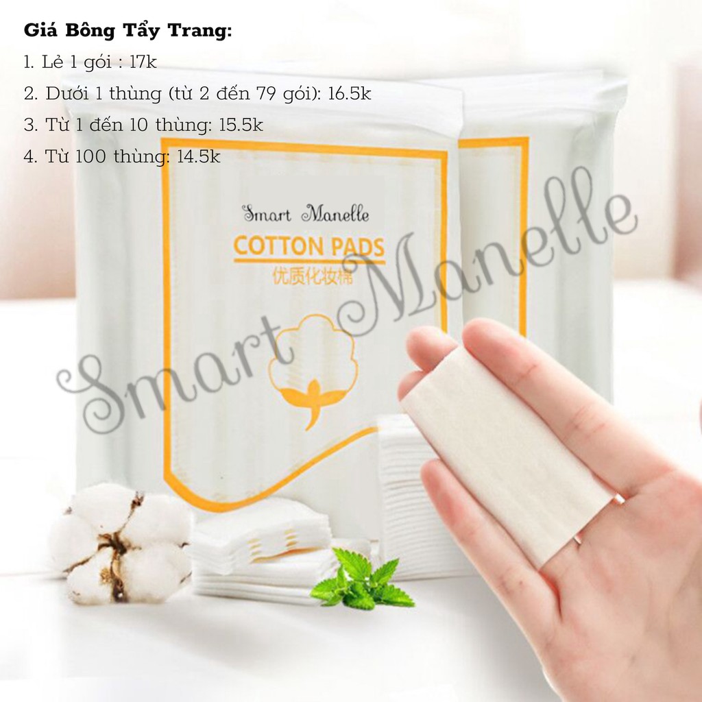 Bông tẩy trang Smart 222 miếng 3 lớp Cotton Pads BTT | BigBuy360 - bigbuy360.vn