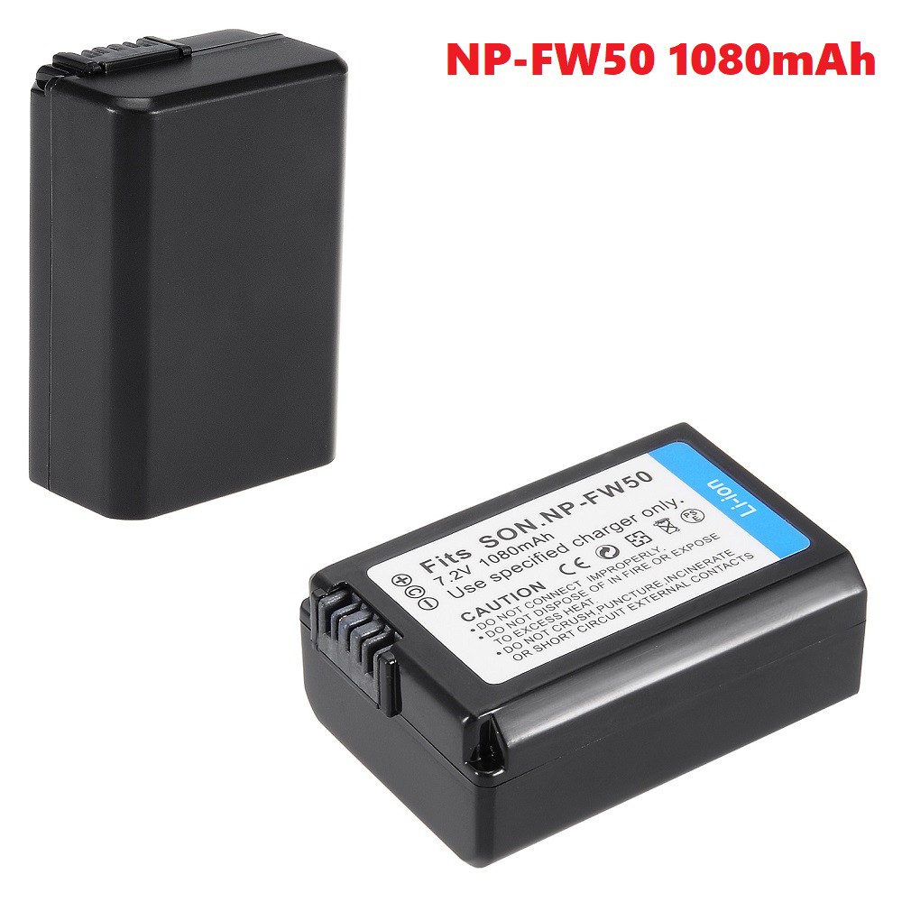 Pin sạc NP-FW50 1080mAh cho máy ảnh Sony A6000 A6300 A6500 A7