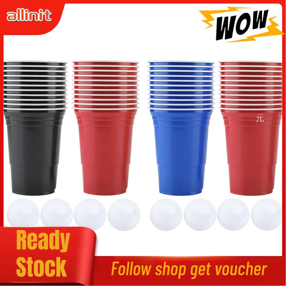 Beer Pong Cups Balls Pong Drinking Game Set Ideal Gift Beer Pong Set For Parties