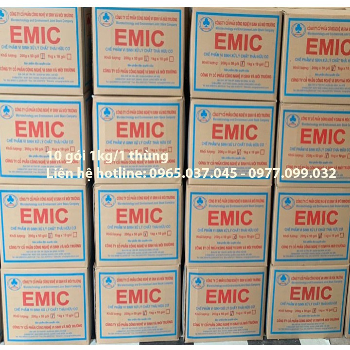 Men vi sinh EMIC. Xử lý nước thải, khử mùi hôi, diệt mầm bệnh. Gói 1kg