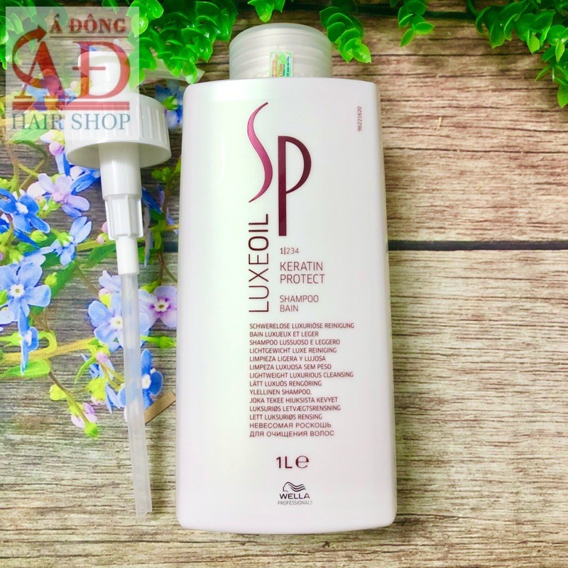 [Chính hãng] Dầu gội phục hồi tóc Wella SP Luxeoil Keratin Protect Shampoo 1000ml
