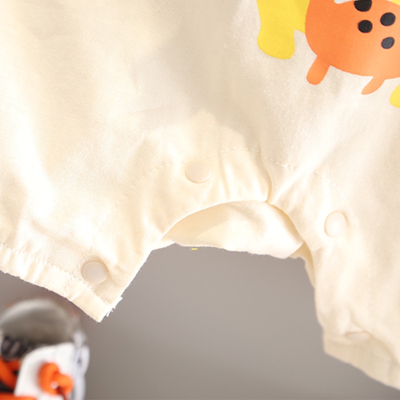 Áo Liền Quần Tay Ngắn Bằng Cotton Dành Cho Bé Trai Gái