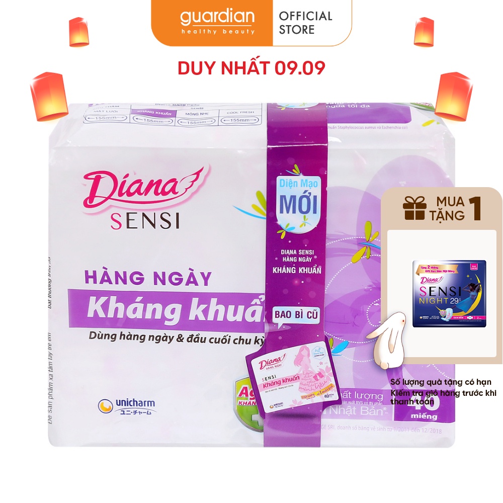 Băng vệ sinh DIANA SENSI hàng ngày 40 miếng