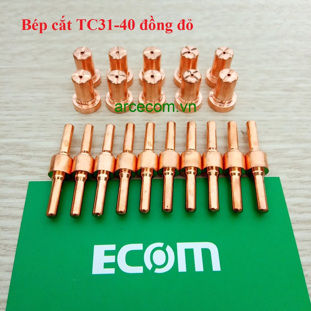 Bép cắt plasma 40A loại dài đồng đỏ - 10 bộ Bép cắt PT31-40 đồng đỏ