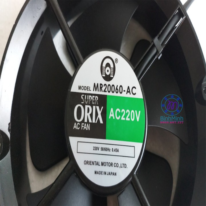 Quạt thông hút gió hình tròn Orix Ø 20 cm - 220V