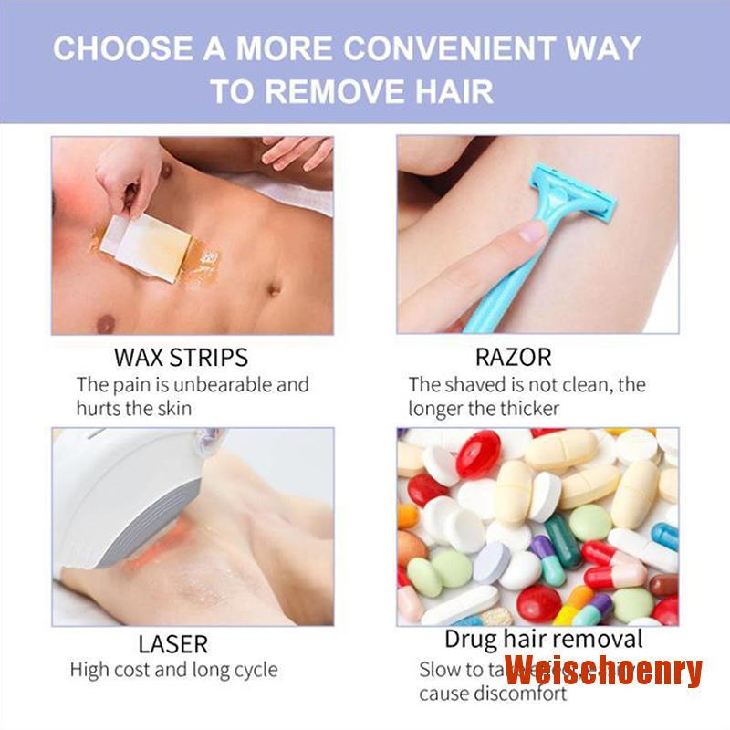 WEIRY Unisex Hair Removal Cream Painless Beards Depilatory Cream Body Facial Hand