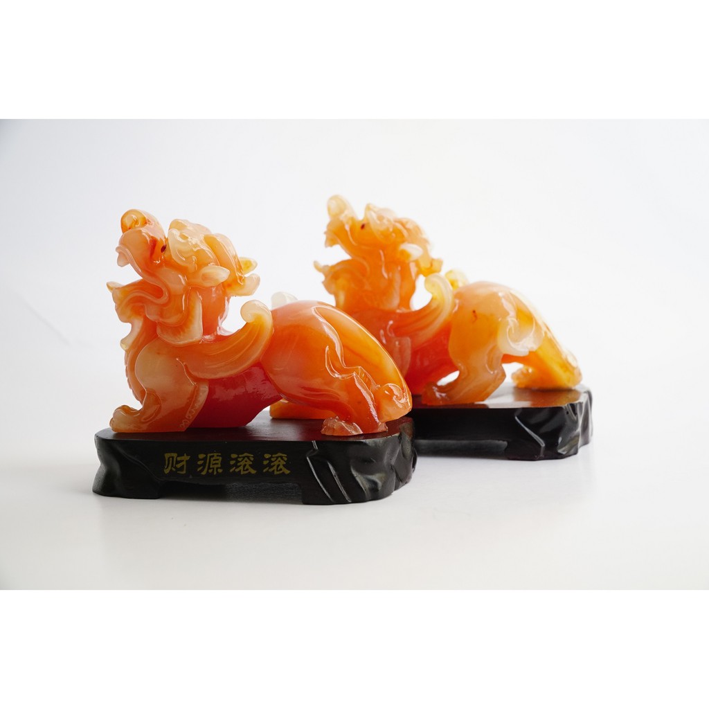 Cặp tượng Tỳ Hưu Đỏ phong thủy may mắn - Cao 10cm | BigBuy360 - bigbuy360.vn