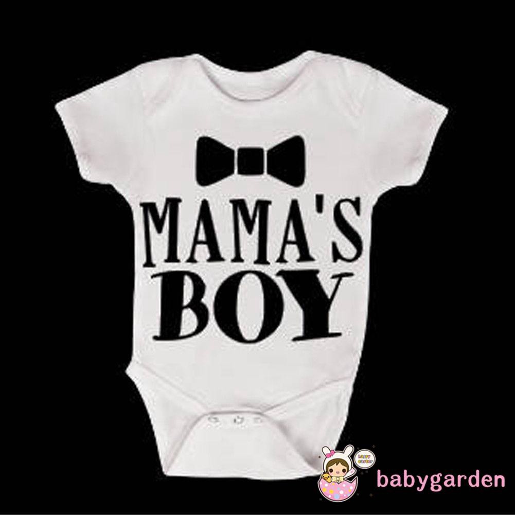 Bộ Áo Liền Quần In Chữ Mama &amp;Apos;S Boy Xinh Xắn Dành Cho Bé